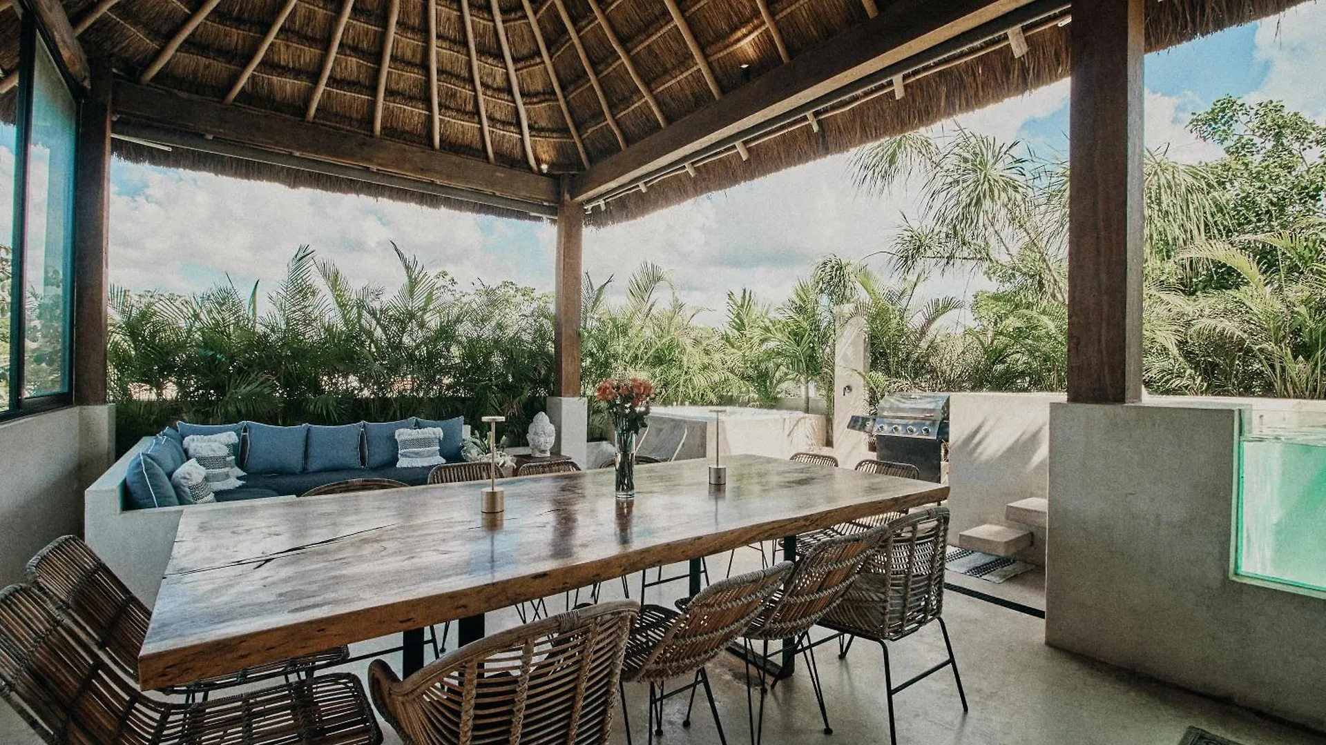 Yax'Na House Luxury 240M2 - 12 Persons - 6 Rooms - 2 Swimming Pool - 3 Jacuzzis 툴룸 빌라