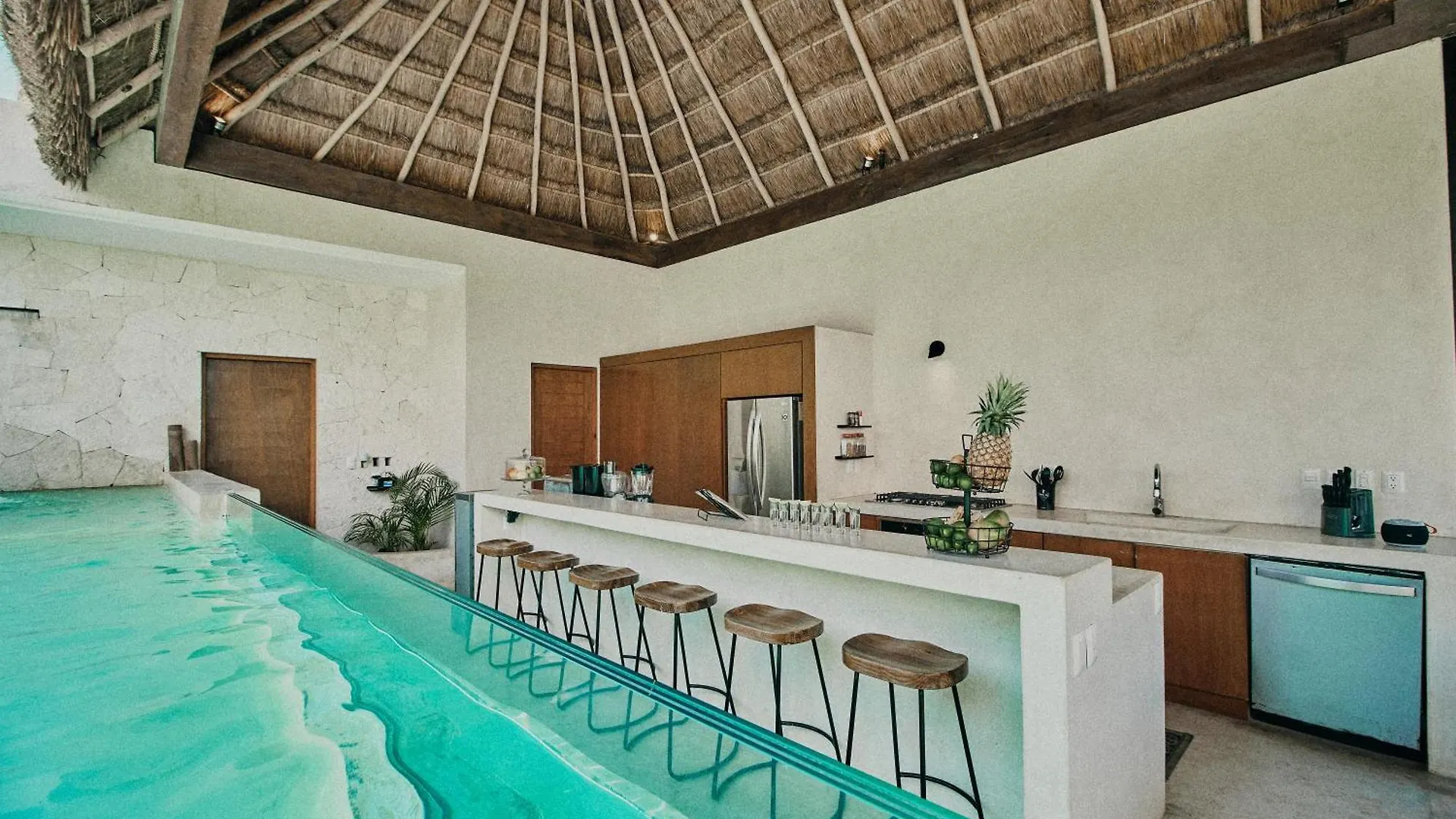 빌라 Yax'Na House Luxury 240M2 - 12 Persons - 6 Rooms - 2 Swimming Pool - 3 Jacuzzis 툴룸